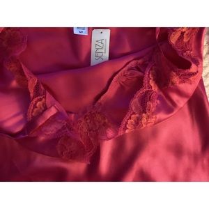 Satin Camisole trimmed with lace